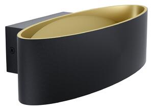 Applique Minimal Maccacari Alluminio Nero Luce Led Integrato 10W