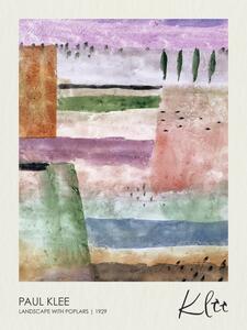 Riproduzione Landscape with Poplars 1929, Paul Klee