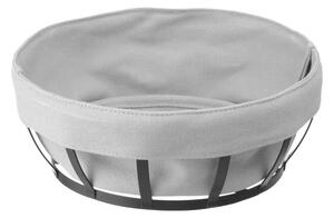 Cestino per il pane nero e grigio con rivestimento in tessuto, ø 22 cm - Hendi