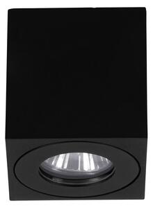 Plafoniera Esterno Moderna Quadrato Torrecola Alluminio Nero 1 Luce Gu10