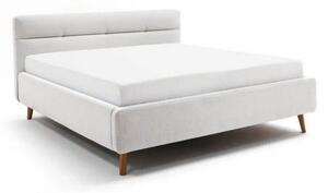 Letto matrimoniale imbottito grigio chiaro con contenitore con rete inclusa 160x200 cm Lotte – Meise Möbel