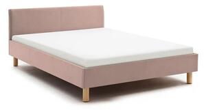 Letto matrimoniale imbottito rosa rete non inclusa 140x200 cm Lena – Meise Möbel