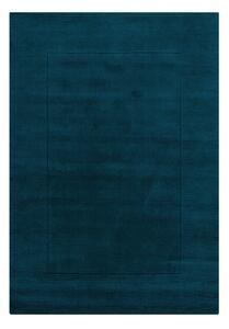 Tappeto blu scuro in lana tessuto a mano 160x230 cm Textured Wool Border – Flair Rugs