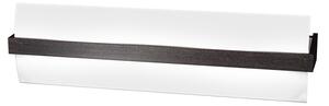 Applique Contemporanea Wood Metallo Nerowengè Vetro Bianco 2 Luci E27 L50Cm