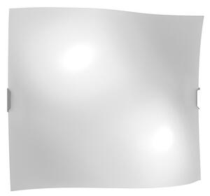 Applique Contemporanea Wing Metallo Vetro Bianco Satinato 2 Luci E27 45Cm