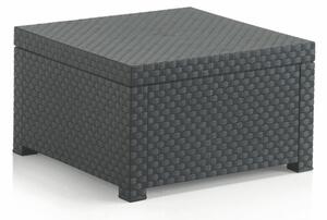 Tavolino da esterno grigio in rattan 56x56 cm - Juinsa