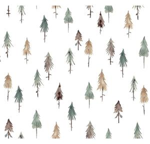 Carta da parati per bambini 10 m x 50 cm Pine Woods - Lilipinso