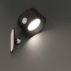 FH Lighting Magnetics LED, lampada da parete ricaricabile, nera, CCT, con magnete