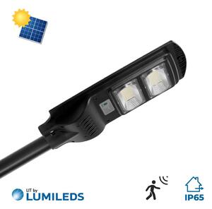 Armatura Stradale Solare 60W, 5.000k, Luce Minima + Sensore di Mov. Aut. 10h LED PHILIPS Lumileds Colore Bianco Freddo 5.000K