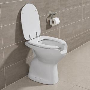 Copriwater per wc disabili con apertura frontale in legno mdf bianco