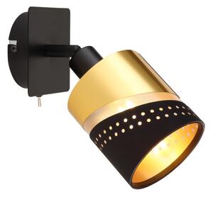 Globo 54046-1 - Faretto da parete OR 1xE14/25W/230V nero/oro