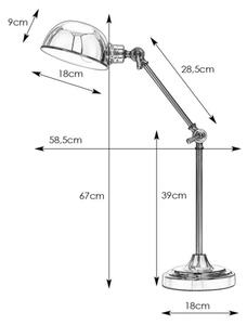 Markslöjd 108583 - Lampada da tavolo PORTLAND 1xE27/40W/230V cromo lucido
