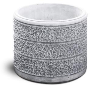 Vaso da Giardino 44x44x36 cm in Cemento Granulato di Marmo Monviso Medio Grigio