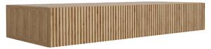 Comò sospeso per il trucco, in legno di quercia e MDF, dimensioni 100 x 39,6 x 16 cm