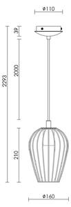 Beacon Lighting Lampada a sospensione Callam con paralume a gabbia Ø 16 cm