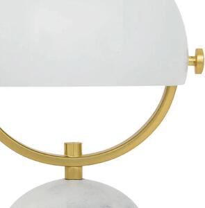 Beacon Lighting Lampada da tavolo Beacon Lowe, bianco/ottone, base in marmo