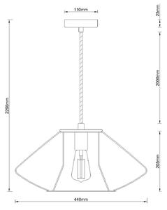Beacon Lighting Lampada a sospensione Beacon Pheonix Squat, nero, metallo, Ø 45 cm