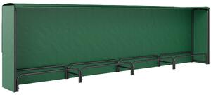 Outsunny Portalegna da 1m³ Regolabile con Telo Impermeabile in PE, in Metallo, 360x36x99cm, Nero e Verde Scuro | Aosom Italy