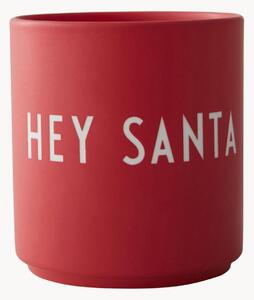 Tazza di design con scritte rossa Favorite HEY SANTA