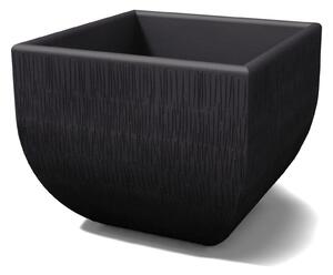 Vaso Porta vaso, h50 in polietilene Modello Mediterraneo Rustico Dimensioni 50x50xh 50 cm ideale x l'esterno si pu� piantumare direttamente al suo interno colore grafite