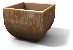 Vaso Porta vaso, h50 in polietilene Modello Mediterraneo Rustico Dimensioni 50x50xh 50 cm ideale x l'esterno si pu� piantumare direttamente al suo interno colore Tegola