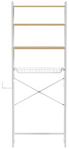 HOMCOM Mobile Sopra WC, Scaffale Salvaspazio 3 Ripiani, Rovere e Bianco | Aosom Italy