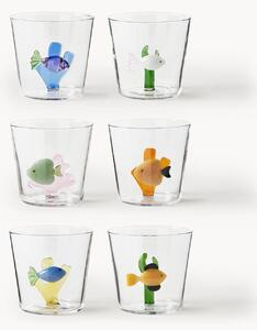 Set 6 bicchieri acqua fatti a mano Marine Garden