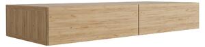 Comò sospeso per il trucco, in legno di quercia, dimensioni 100 x 39,6 x 16 cm