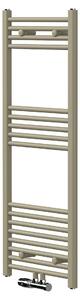 Asciugamani radiante LuxeBath, 500x1200 mm, con valvola a muro, radiatore per bagno con attacco centrale, asciugamani elettrico, porta asciugamani per bagno, color beige