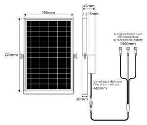 Kit 3 Faretti LED Solare con Picchetto 3x5W con Telecomando incluso Colore Bianco Naturale 4.000K