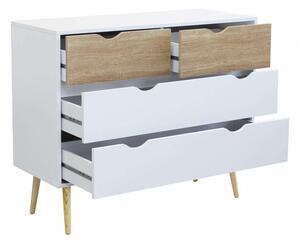 Mobile Terence 99x39x82 h cm in Legno Bianco