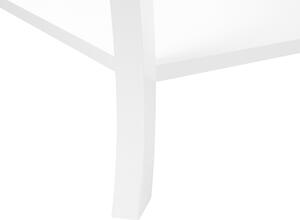 Tavolino bianco in MDF 101 x 55 cm con ripiano Design classico Soggiorno Beliani