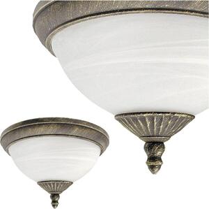 Rabalux 8377 Madrid plafoniera per esterni, E27, bianco-oro, rotonda, ø335mm