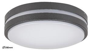 Rabalux 8848 Plafoniera per esterni Hamburg, 12W, 4000K, 900lm, bianco antracite, rotonda, bianco neutro, ø280mm