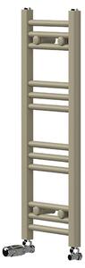 Asciugamani radiante LuxeBath 300x800 mm, radiatore per il bagno con valvola termostatica, asciugamani Sahara a parete con attacco laterale, portasciugamani, color beige