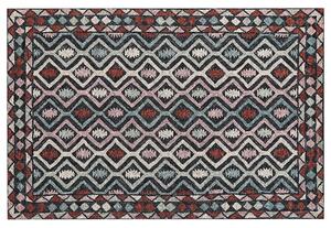 Tappeto moderno con motivo geometrico tribale 160 x 230 cm multicolore camera da letto salotto Beliani