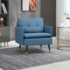 Poltrona lounge moderna - divano singolo con braccioli - gambe in