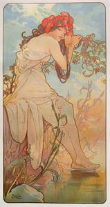 Mucha, Alphonse Marie - Stampa artistica The Seasons Summer, (21.2 x 40 cm)