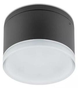AKRON PICCOLA PLAFONIERA ROTONDA D10 CM BIANCO E ANTRACITE LED 9W LUCE 3000K IP54 ANTI CORROSIONE