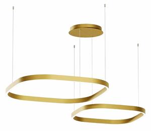 Lampadario classico gea luce criseide s2d quadrata fcrso5q led oro alluminio silicone - Gea Luce