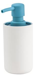Dispenser da appoggio in resina soft touch bicolore bianco e blu Serie True Colors di Cipì