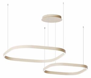 Lampadario moderno gea luce criseide s2d quadrata fcrsbe5q led new beige alluminio silicone - Gea Luce