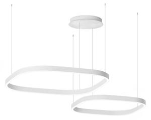Lampadario moderno gea luce criseide s2d quadrata fcrsb5q led bianco alluminio silicone - Gea Luce