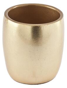 Bicchiere portaspazzolini da appoggio di Cipì serie Gold in resina con finitura foglia oro