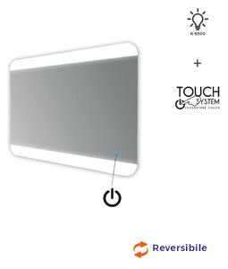 Specchio 70X100 LED touch bordi satinati retroilluminato