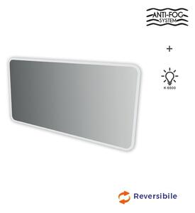 Specchio anti-fog bordo satinato retroilluminato LED 70X141