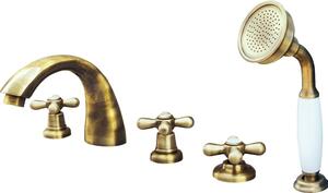 Slezák-RAV Miscelatore per vasca da bagno Slezák RAV Morava Retro MK169PSM Colore: ottone vecchio, Dimensione: 1/2''