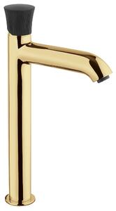 Rubinetto oro spazzolato modello Illumina per lavabo tipo alto Jacuzzi | Rubinetteria per piletta click clack