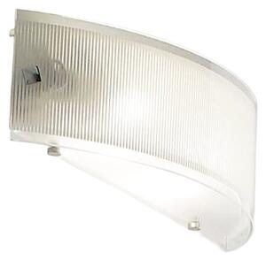 Applique vaschetta illuminando ap fenice fascia 2 e27 led moderna vetro bianco latte lucido - Illuminando