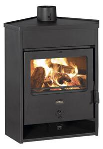 Stufa a legna Prity AM D 12,5 kW - Stufa a legna compatta - Classe di efficienza energetica A - Robusta struttura in acciaio